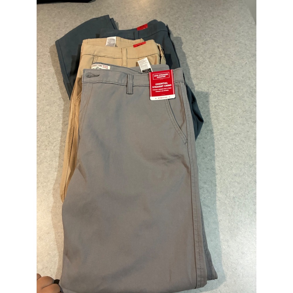 Levi Strauss Signature Straight Chino 38x32 Multi-Color Bundle